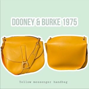 Dooney & Bourke yellow messenger handbag.